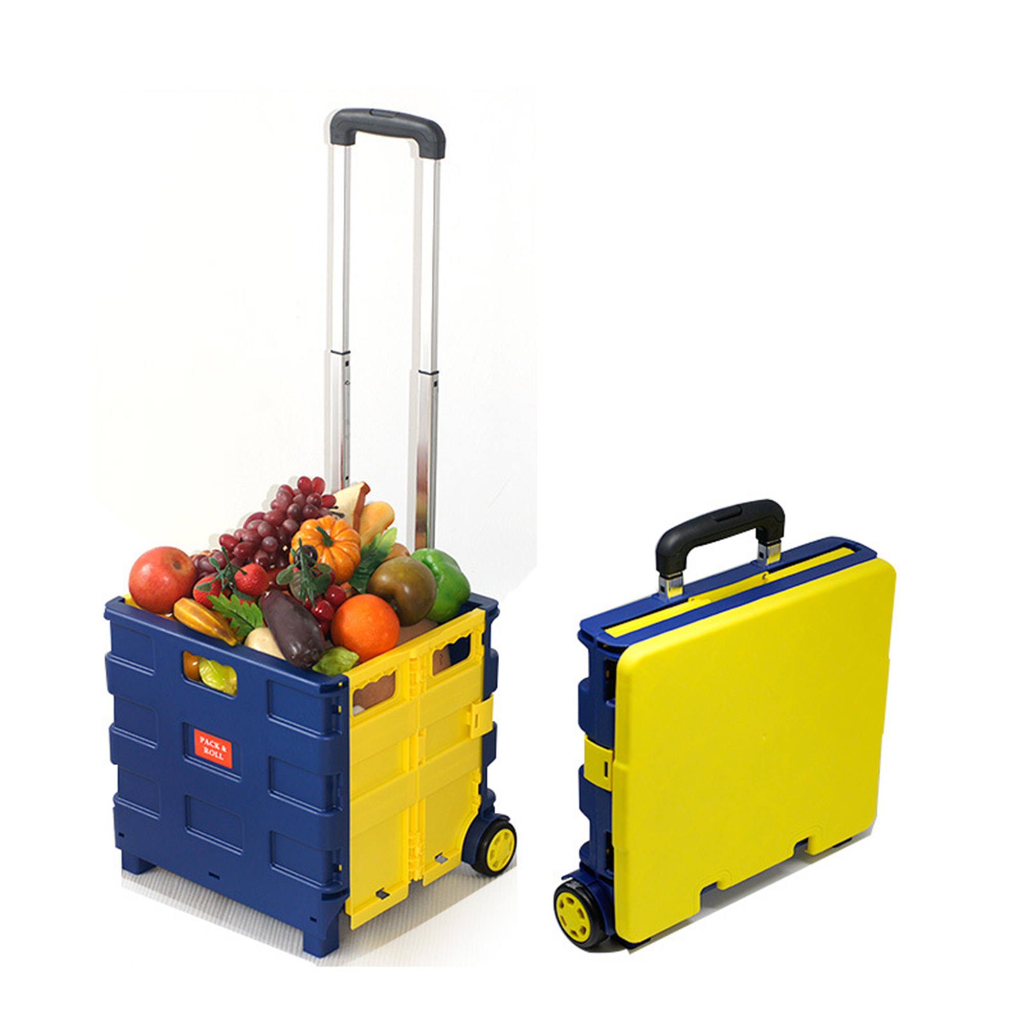 Collapsible Plastic Shopping Cart 2