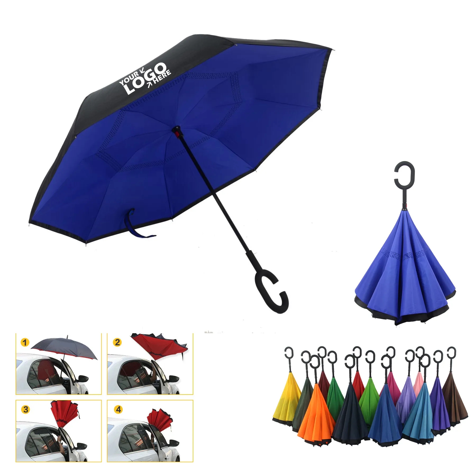 48 inch Arc Two-Tone Inversion Umbrella 2