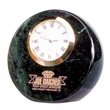 Deluxe Solid Marble Desktop Quartz Clock 1