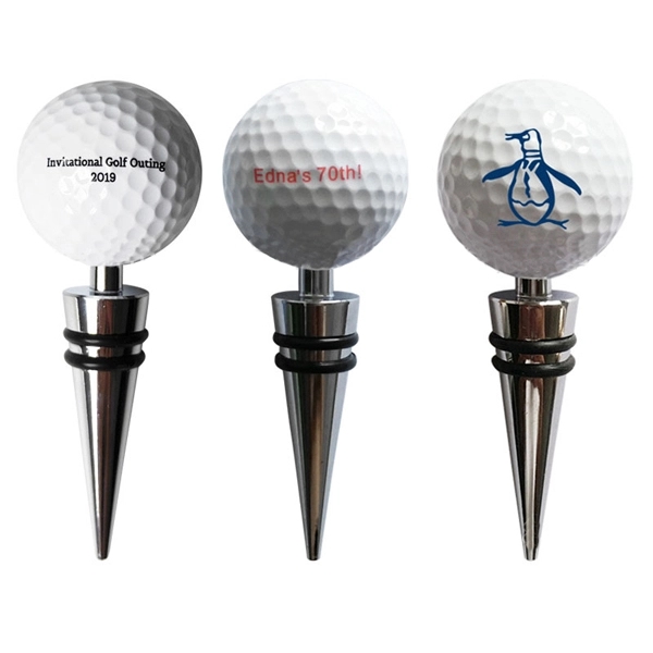 Personalised Golf Ball Wine Stopper 5