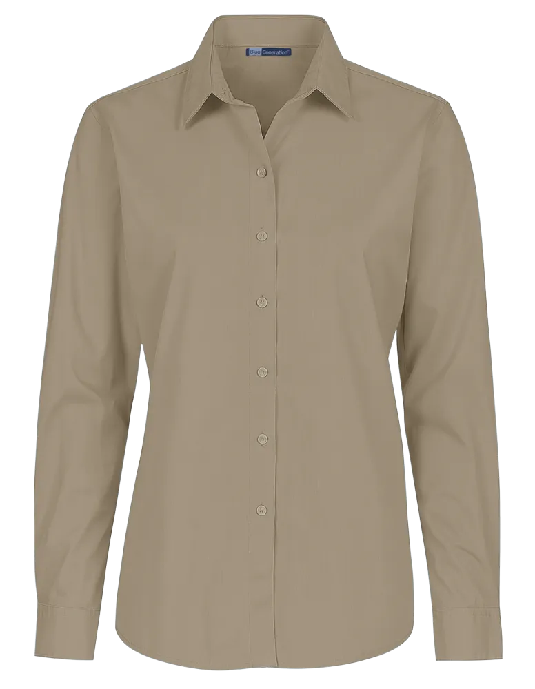 Ladies' L/S Value Poplin Shirt 29