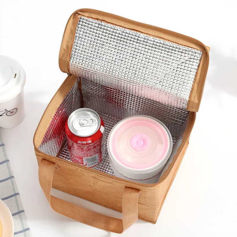 Foldable Eco-friendly Kraft Paper Lunch Bag 5