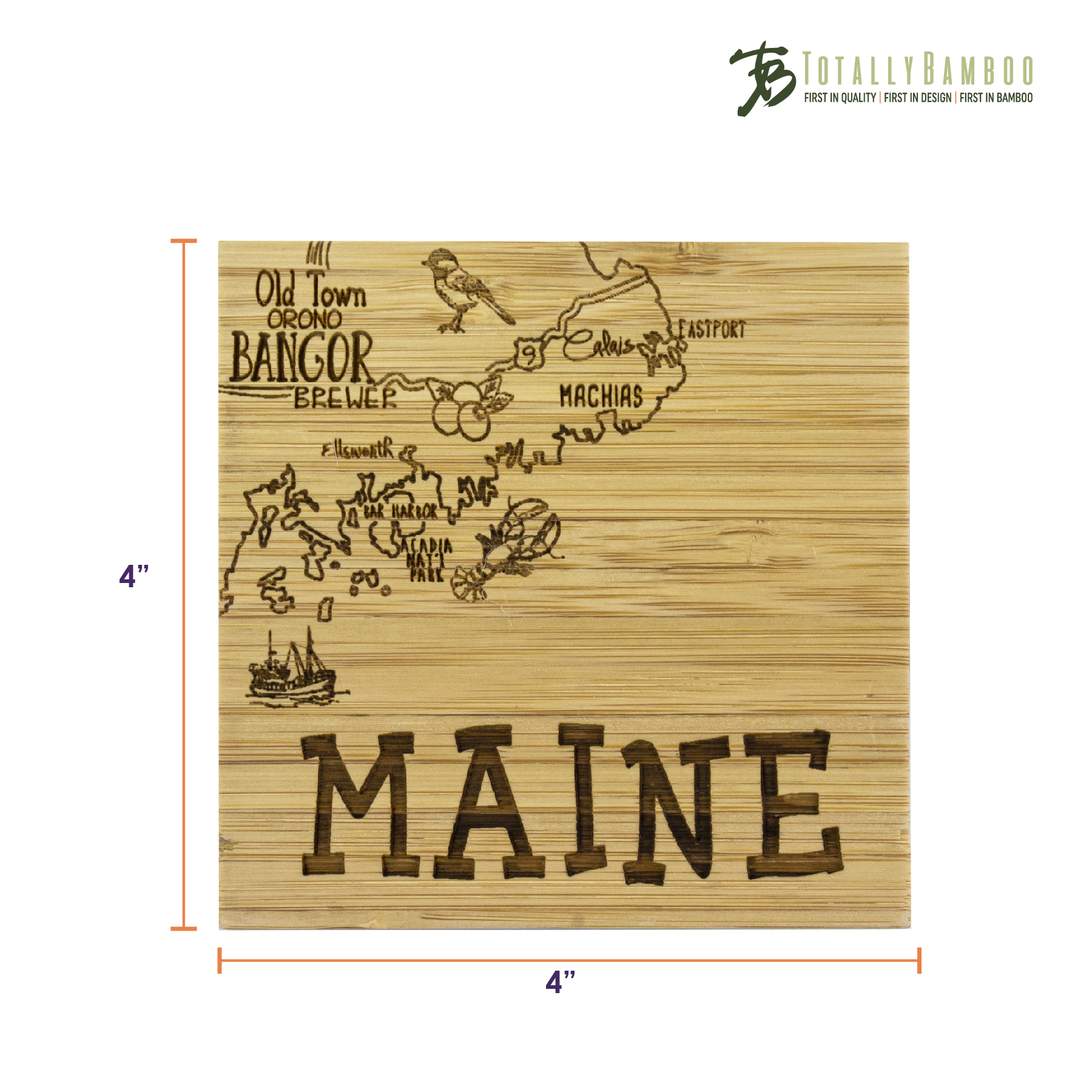 Maine Puzzle Coaster Set 6