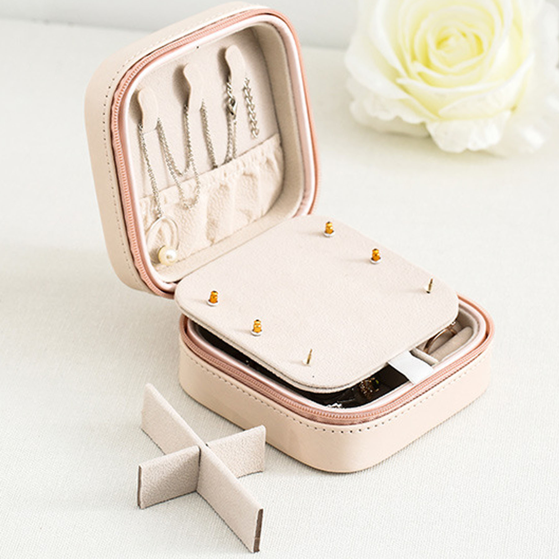 Portable PU Multifunctional Jewelry Storage Box 6