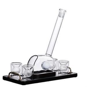 Golf Themed Whiskey Decanter Set with Shot Glasses 5