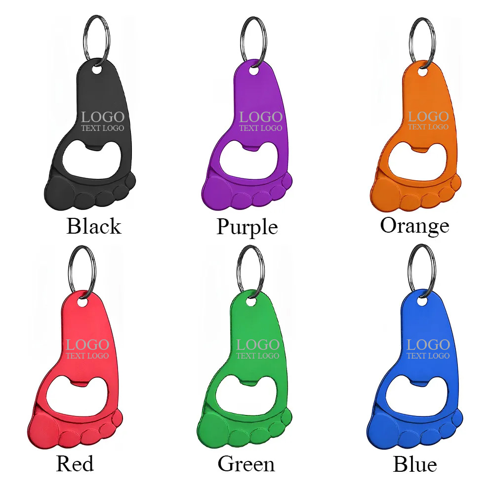 Foot Shaped Bottle Opener Keychain 11
