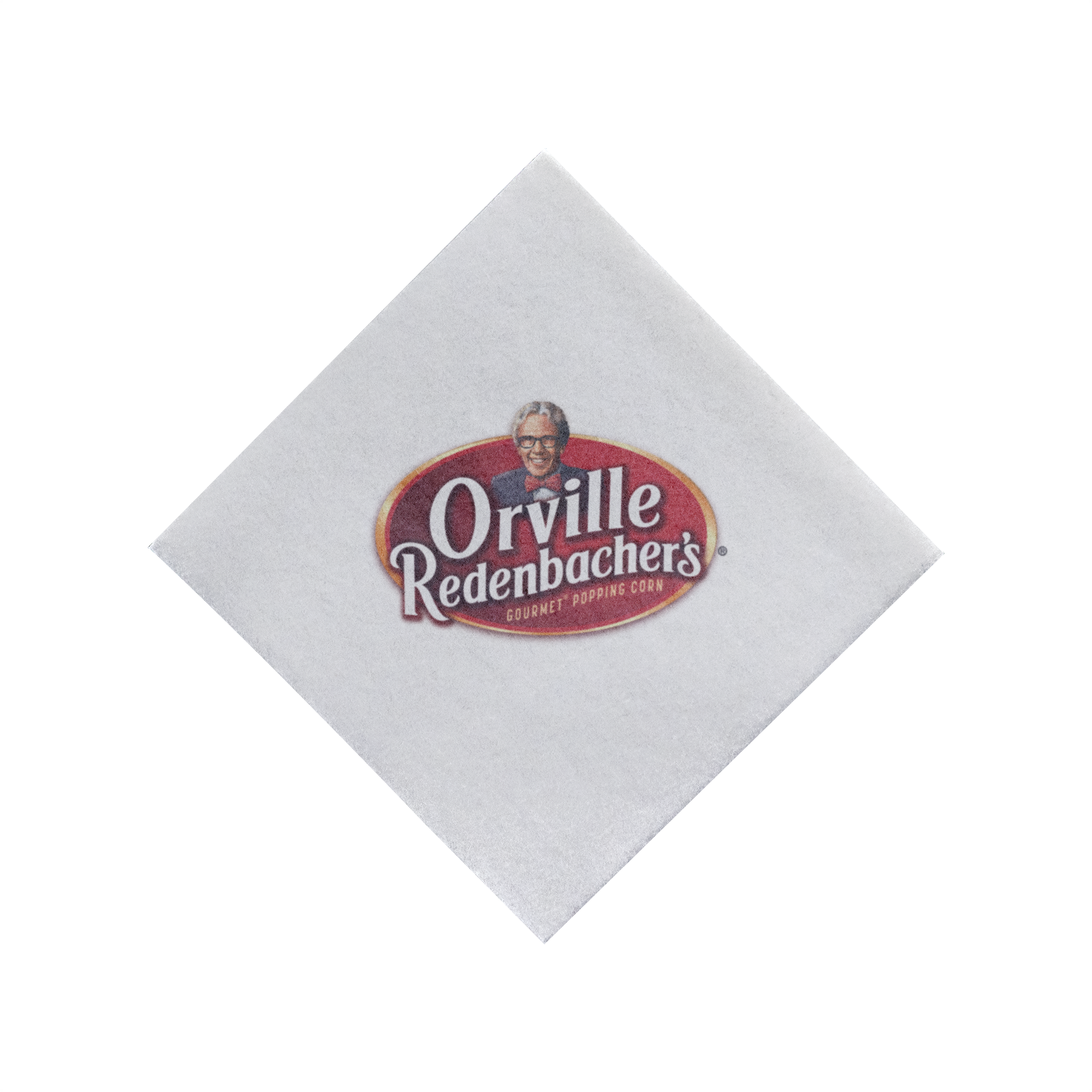 Almost Linen Beverage Napkin 1 Ply Heavy Weight 1/4 Fold White Digital Print 11