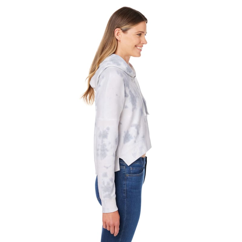 J America Ladies' Triblend Cropped Hooded Sweatshirt, custom hoodie or sweatshirt with logo imprint 15