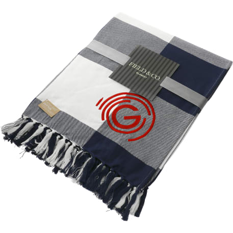 Field & Co. 100% Organic Cotton Check Throw Blanke 14