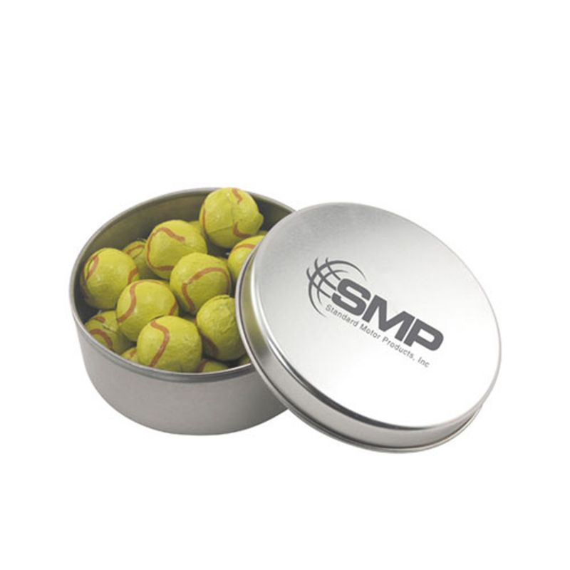 Round Tin with Chocolate Tennis Balls 2