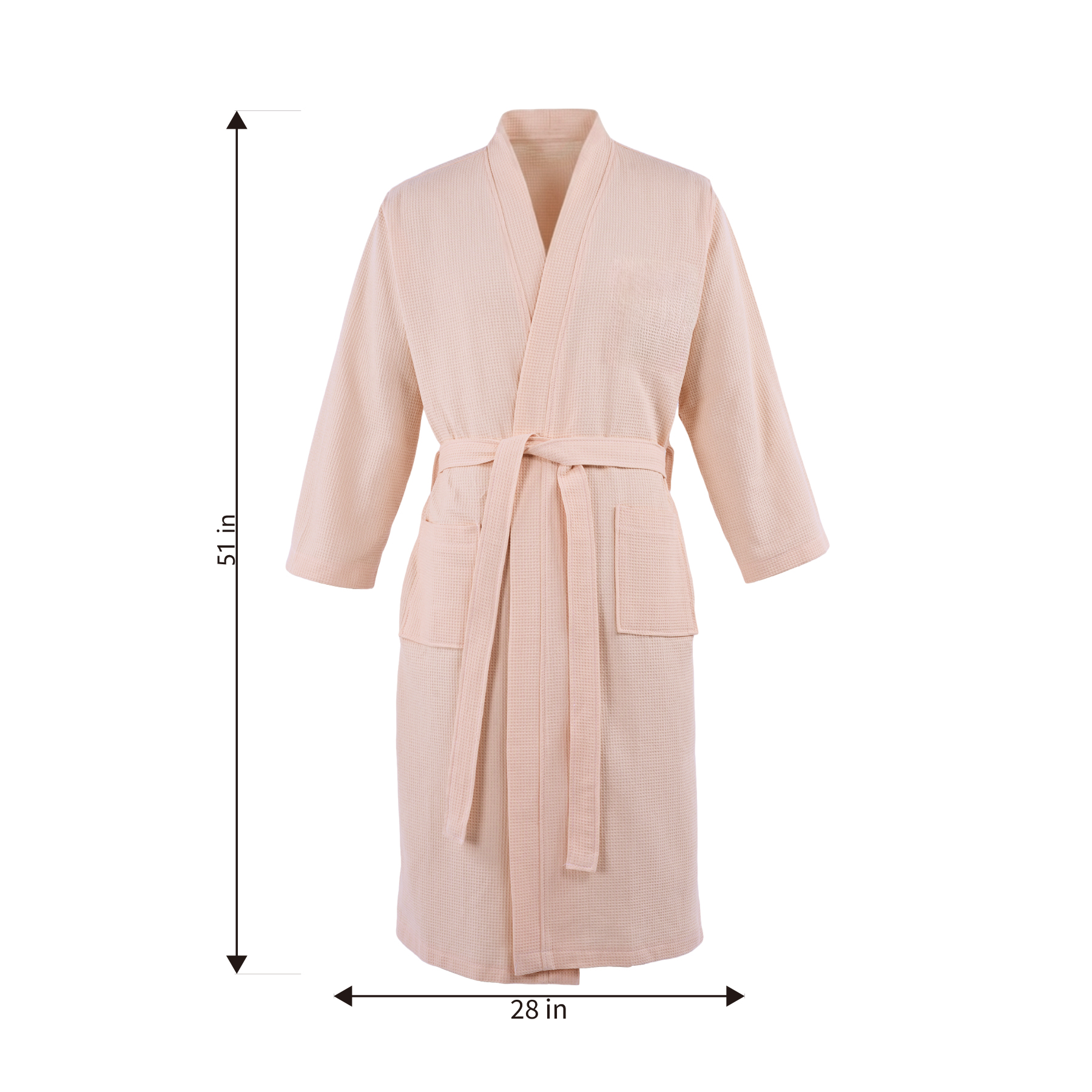 100% Cotton Waffle Kimono Robe 5