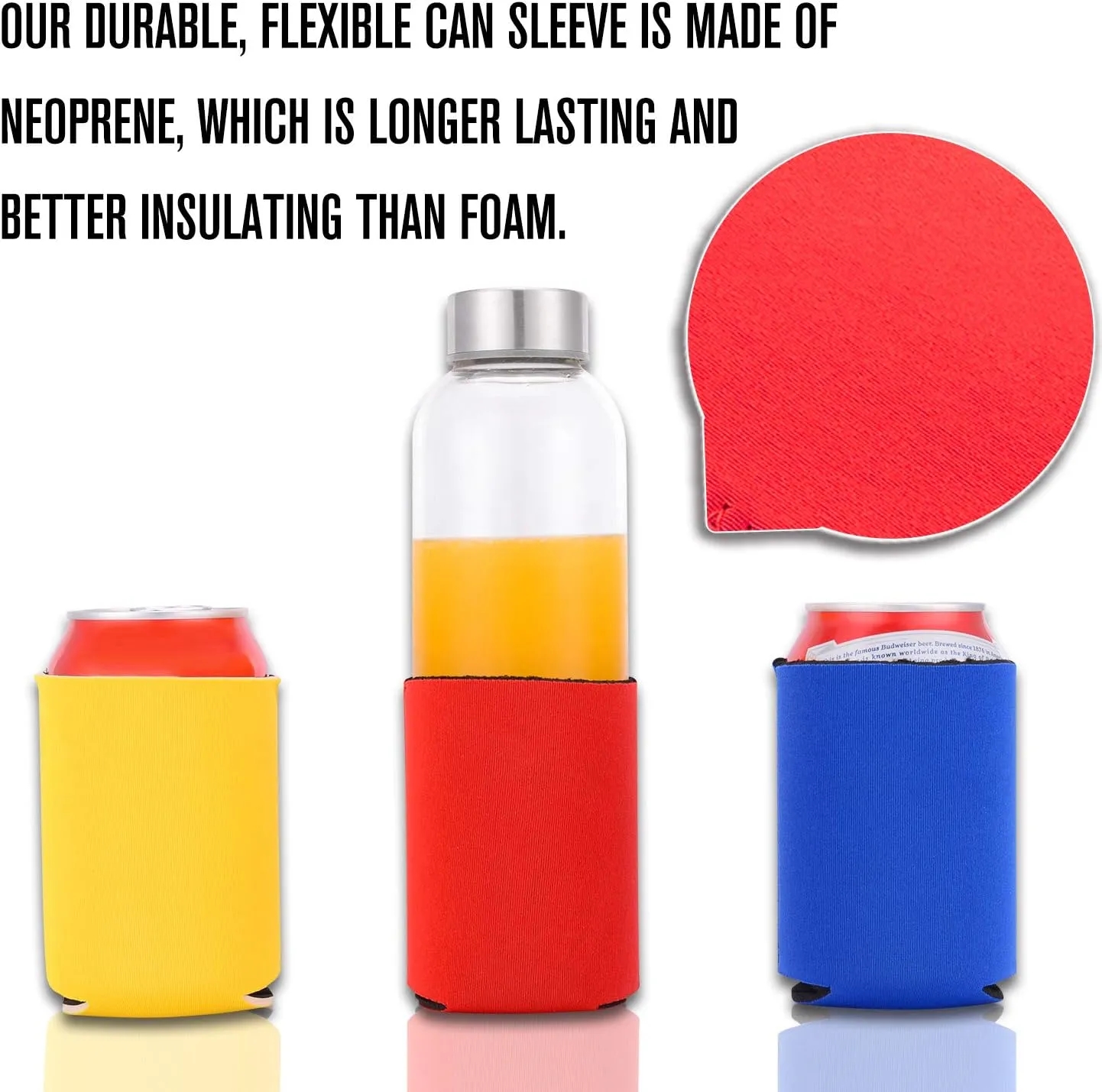 Can Sleeve Cooler Insulated with neoprene, custom koozie with logo imprint 4