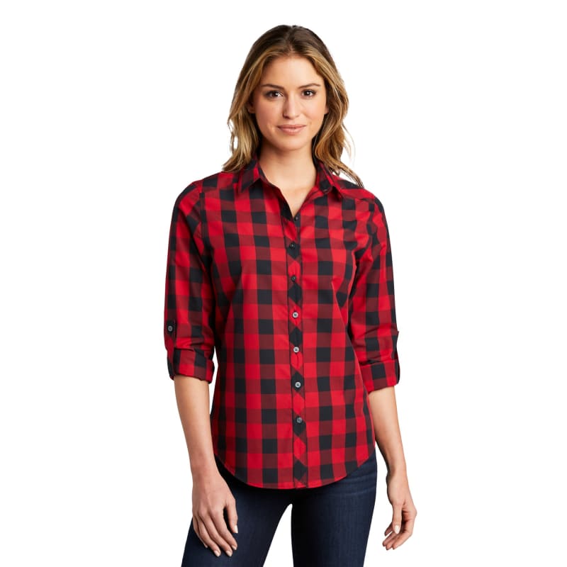 Port Authority Ladies Everyday Plaid Shirt. 16