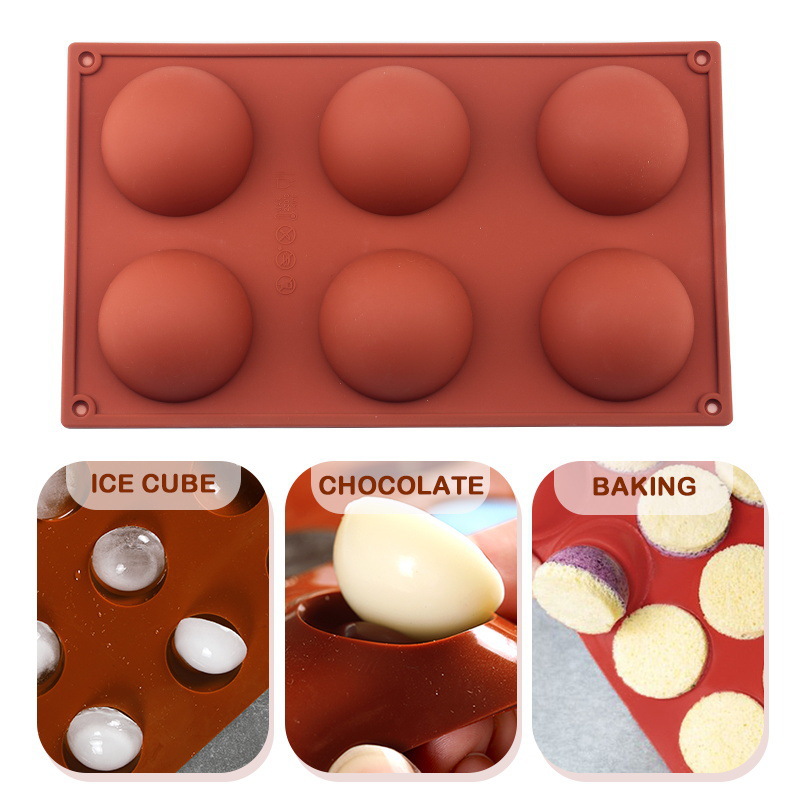 Hot Chocolate Cocoa Bomb Mold Silicone Semi Ball Mould 3
