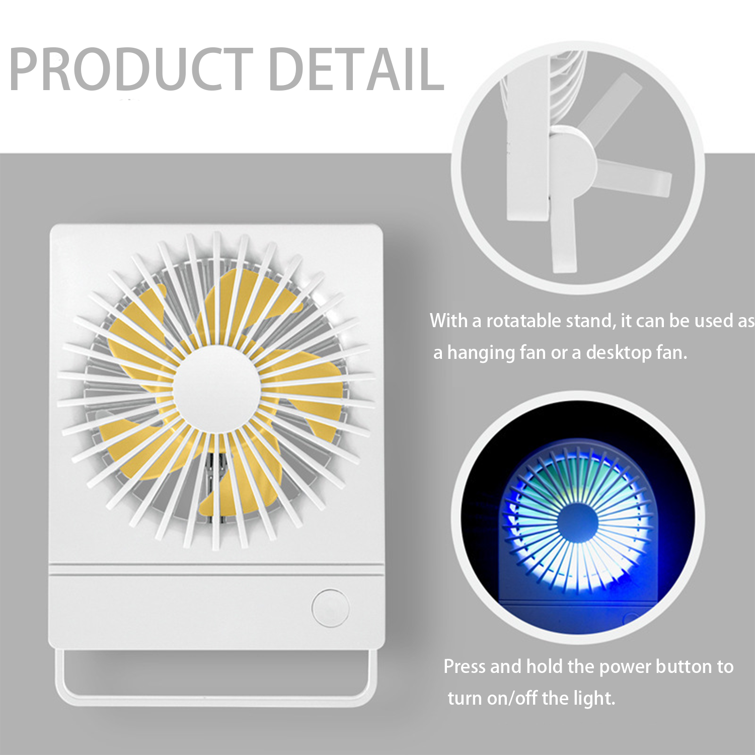 Rechargeable Desktop Fan 3