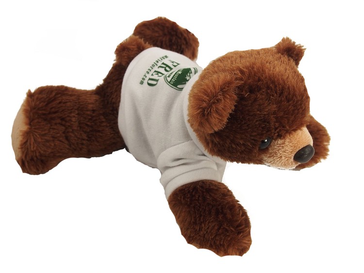 8" Barnsworth Bear with T-shirt and One Color Imprint 2