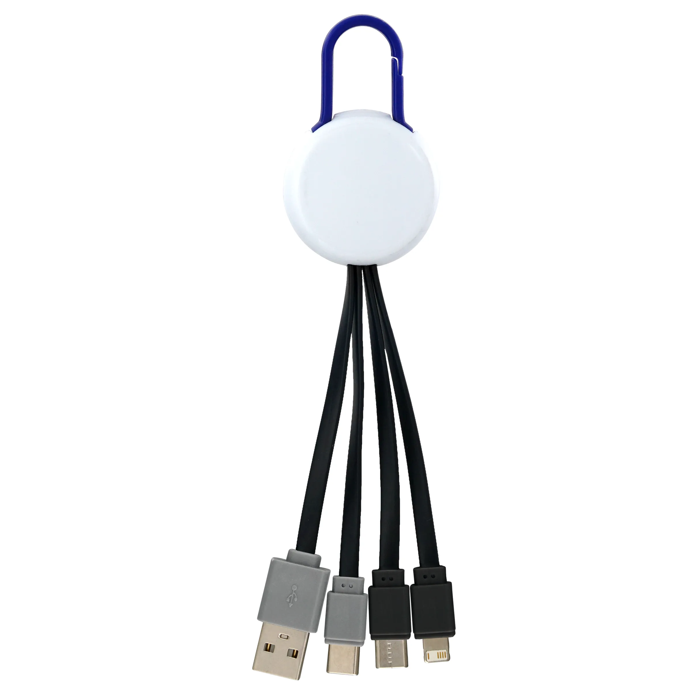 WHITE COLORFUL CLIP DUAL INPUT 3 IN 1 CHARGING CABLE 11