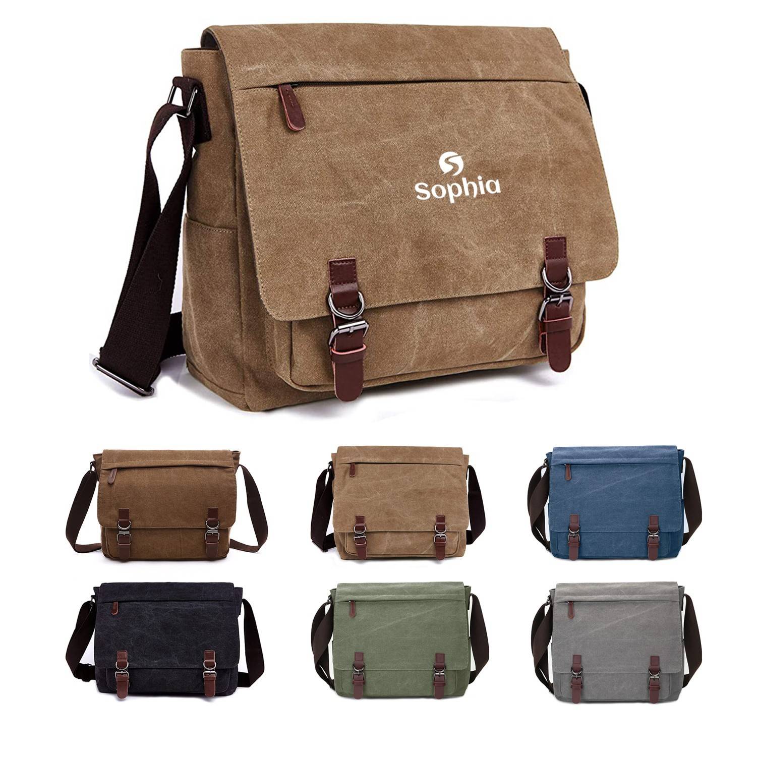 Canvas Messenger Shoulder Bag 1