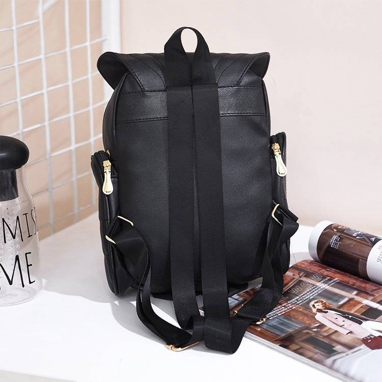 PU Leather Owl Cartoon Backpack 5