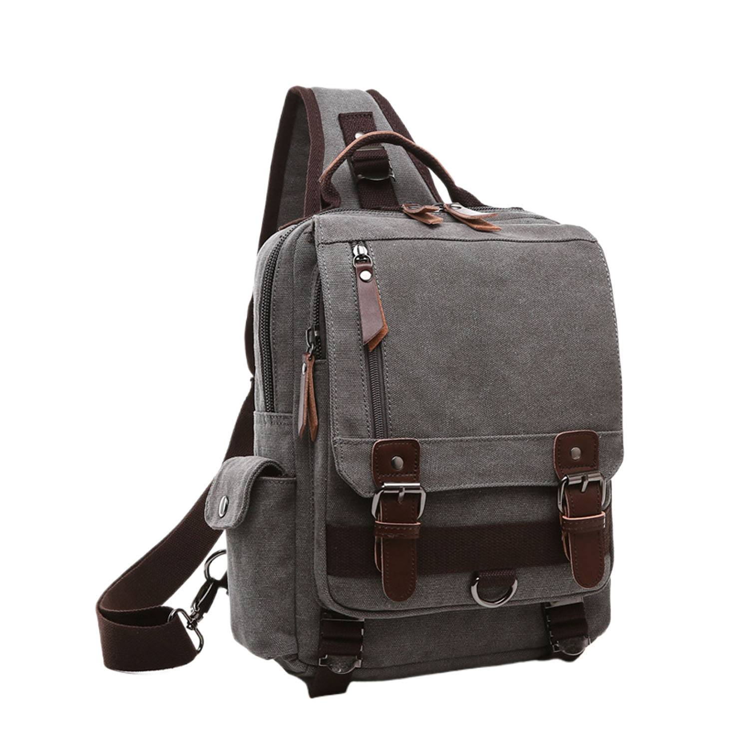 Large Capacity Canvas Crossbody Backpack for Business Travel 9