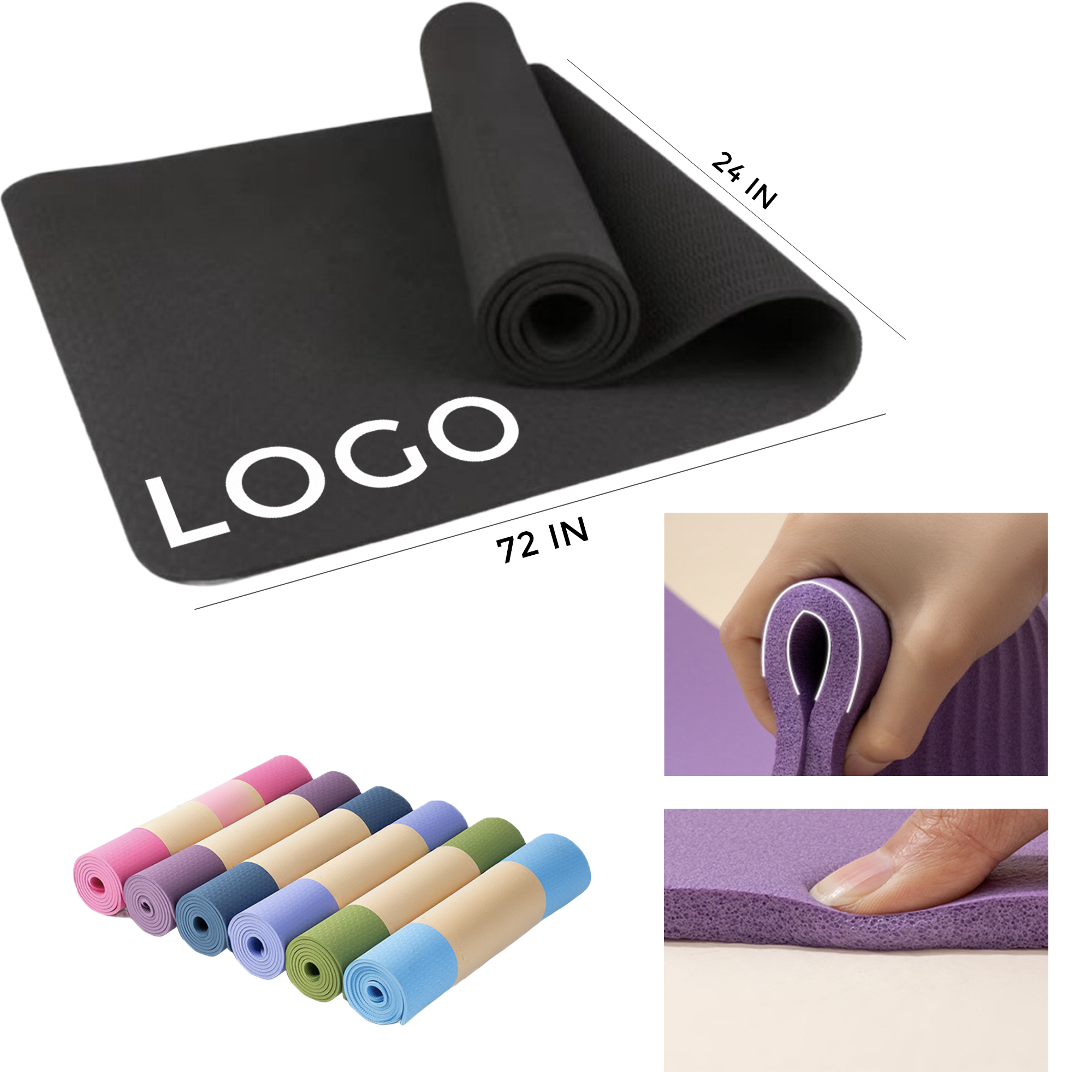 MOQ 1 PCS Thick and Cushioned Yoga Mat 2