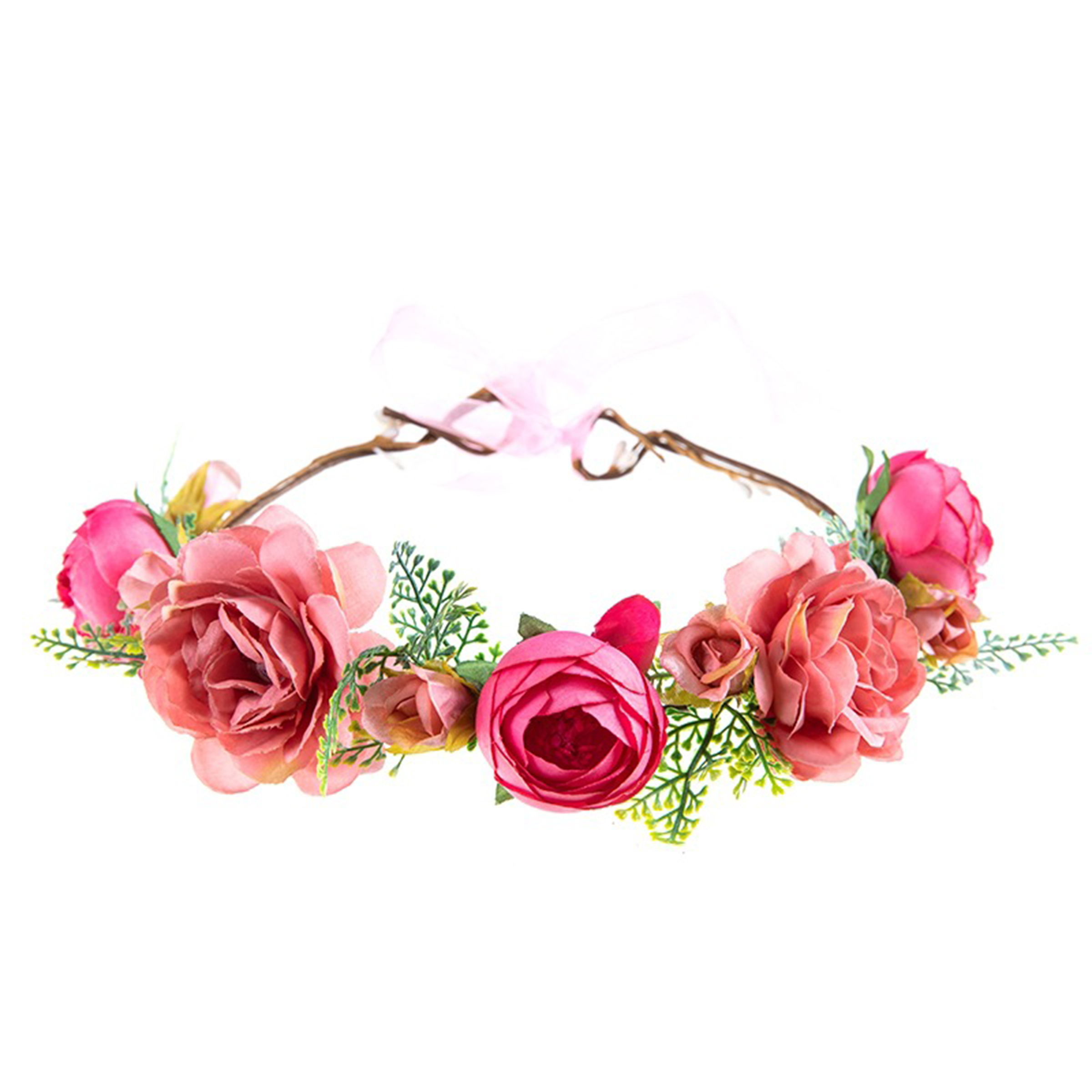Plastic Simulated Colored Rose Headband 9