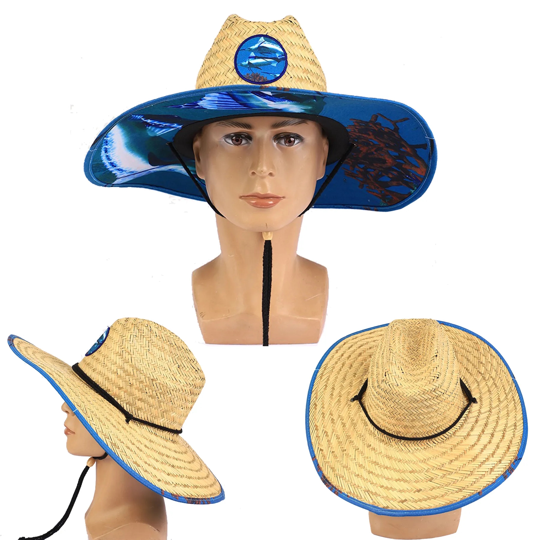 Straw Hat w/ Custom Patch 1