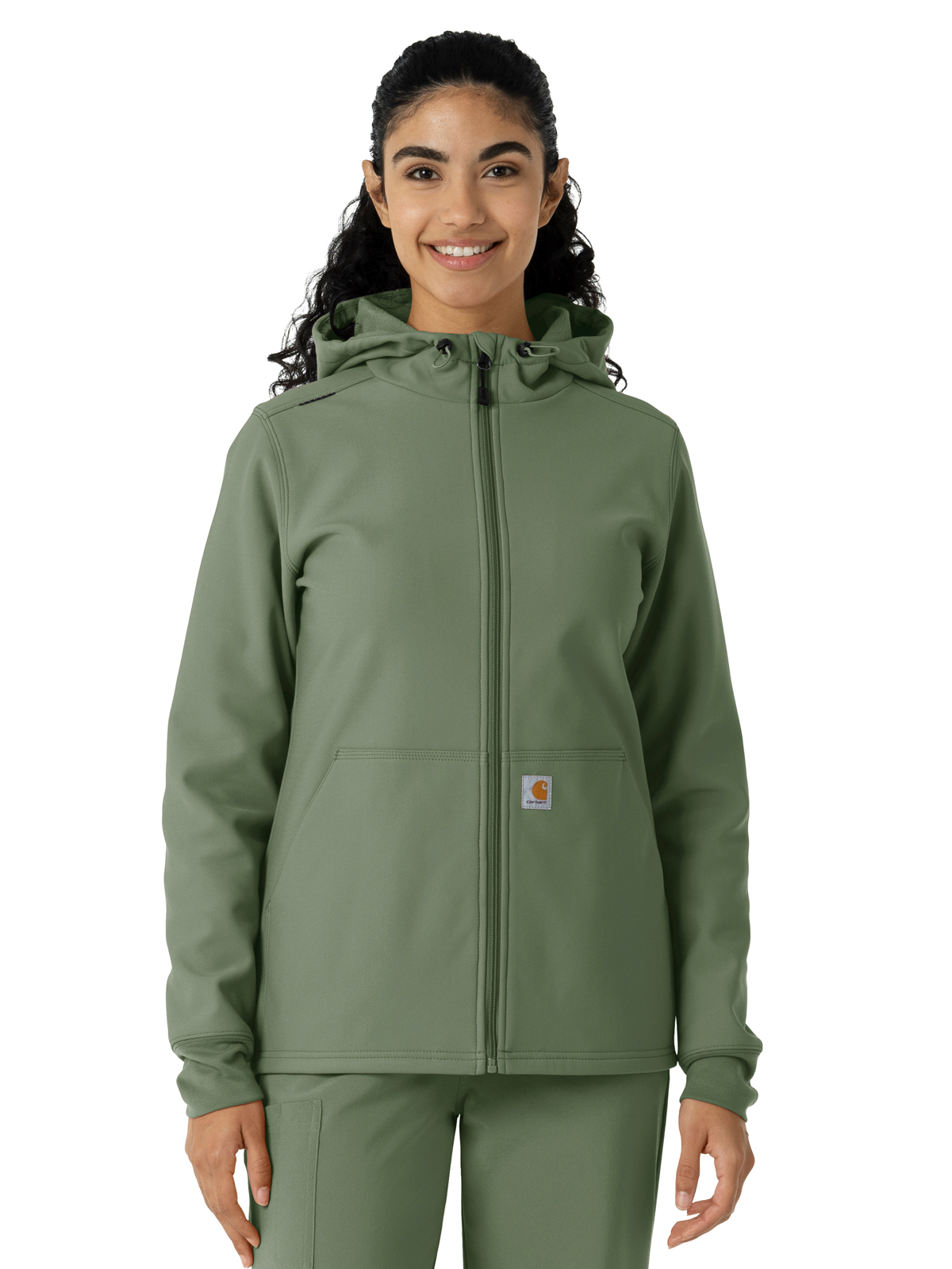 Carhartt Scrubs - Performance Layers - Women's Four-Pocket Bonded Fleece Hoodie 5
