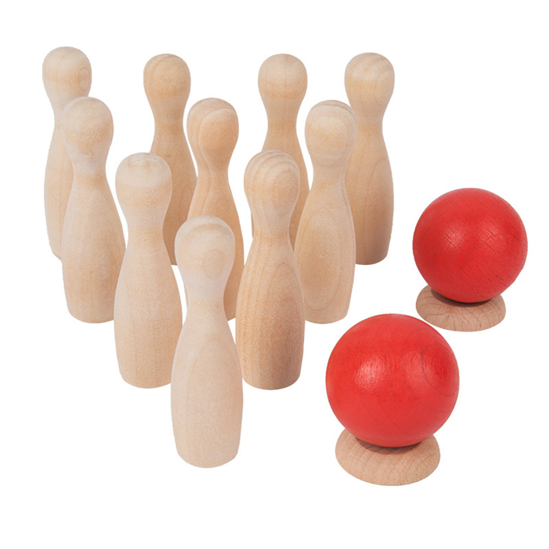Wooden Educational Games Indoor and Outdoor Bowling Toys 6