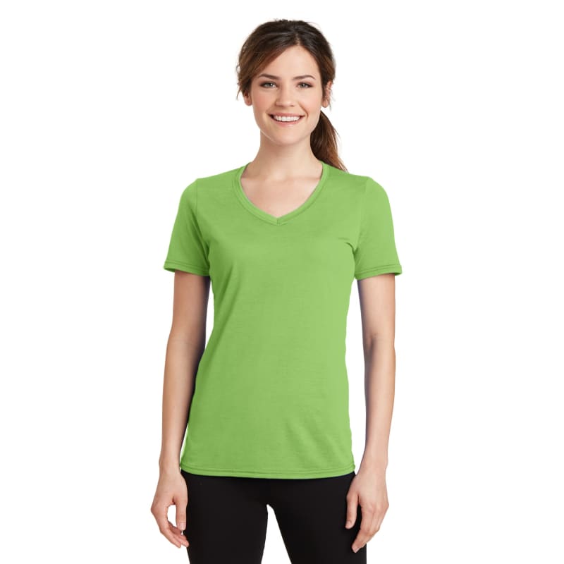 Port & Company Women's Performance Blend V-Neck Tee. 7