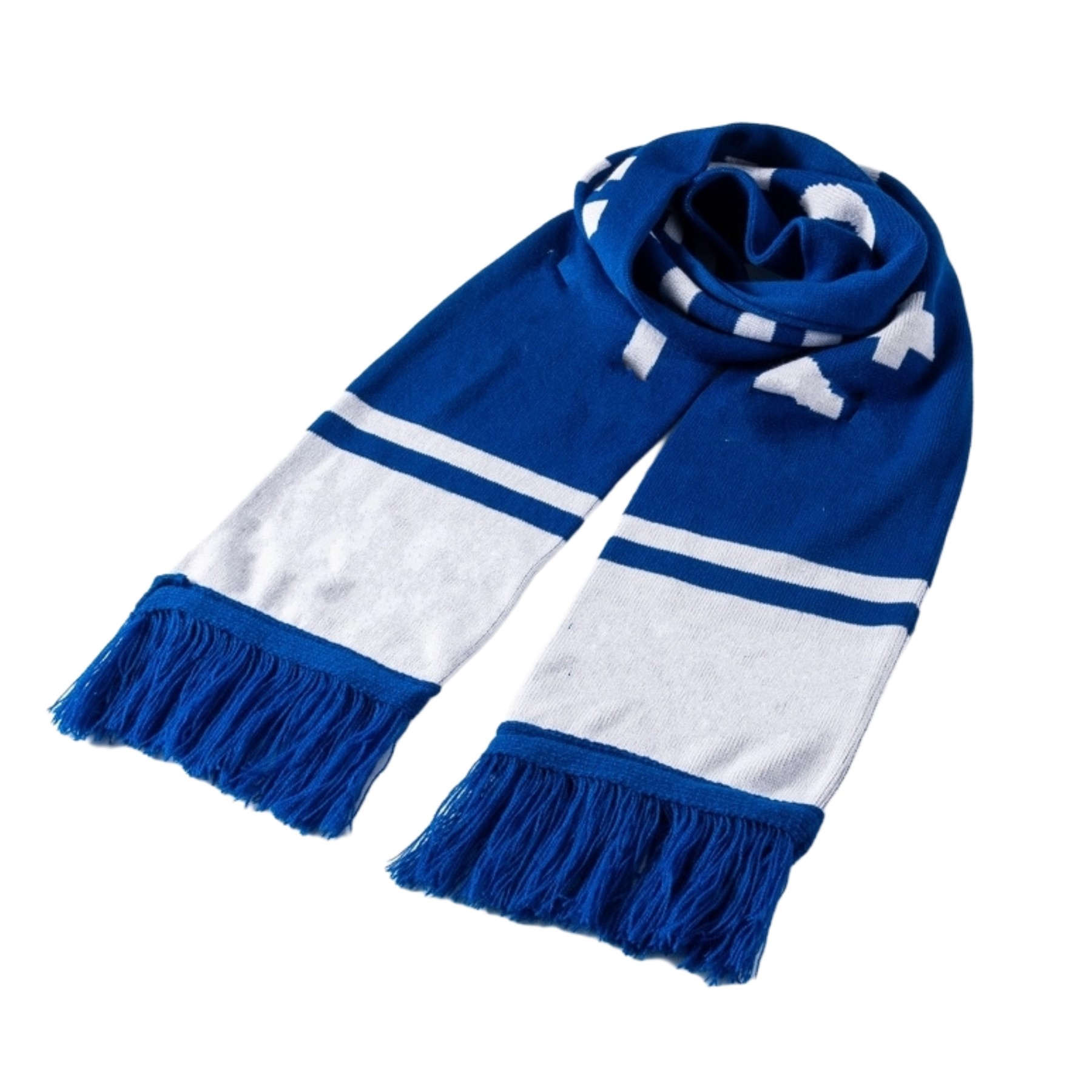 Knitted Jacquard Stadium Scarf W/ Fringe 3