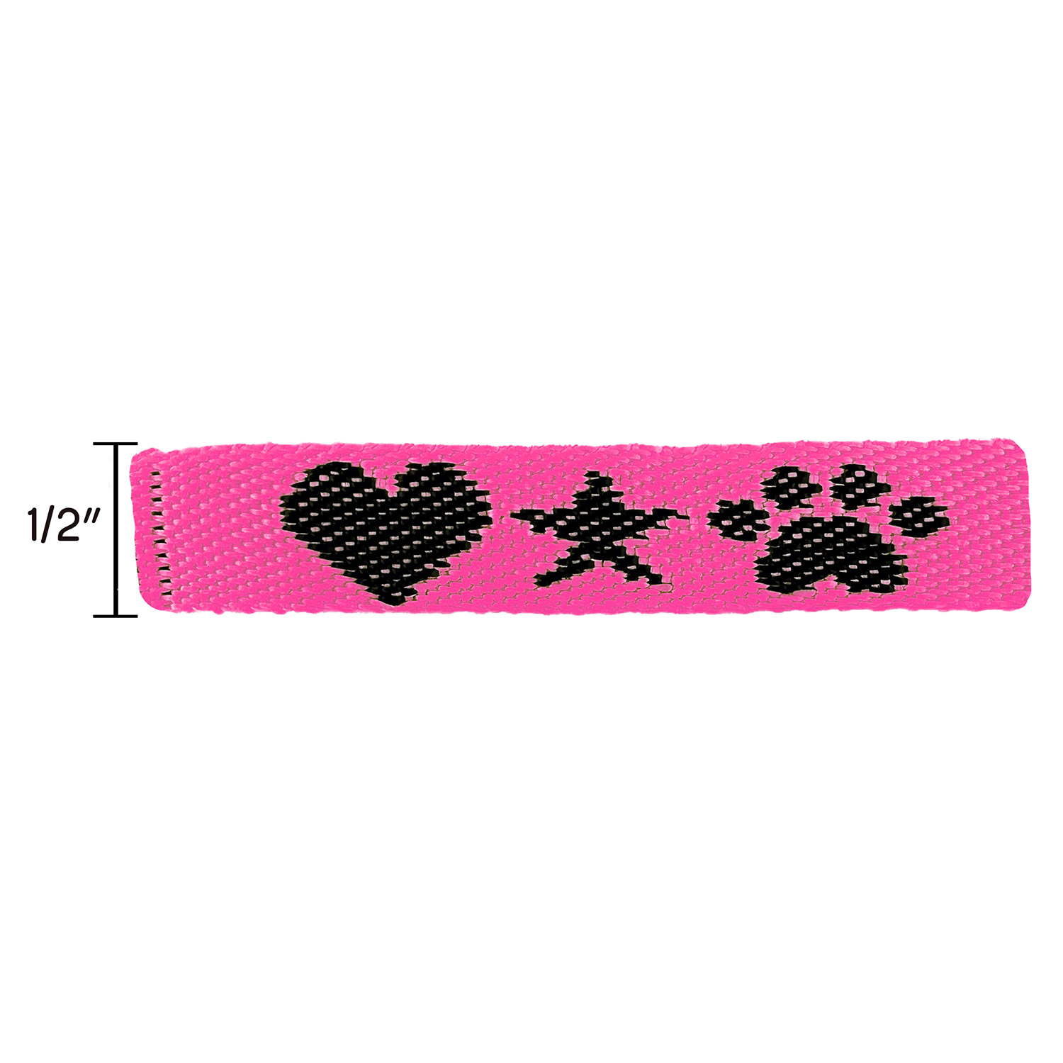 1/2" Woven Wristband w/ Clear Slide Closure - "Platinum" Weave 6