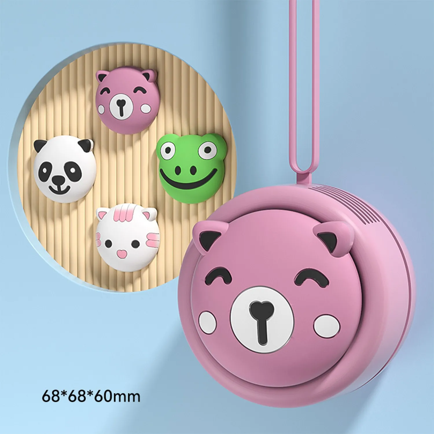 Cartoon USB charging silent fan 3