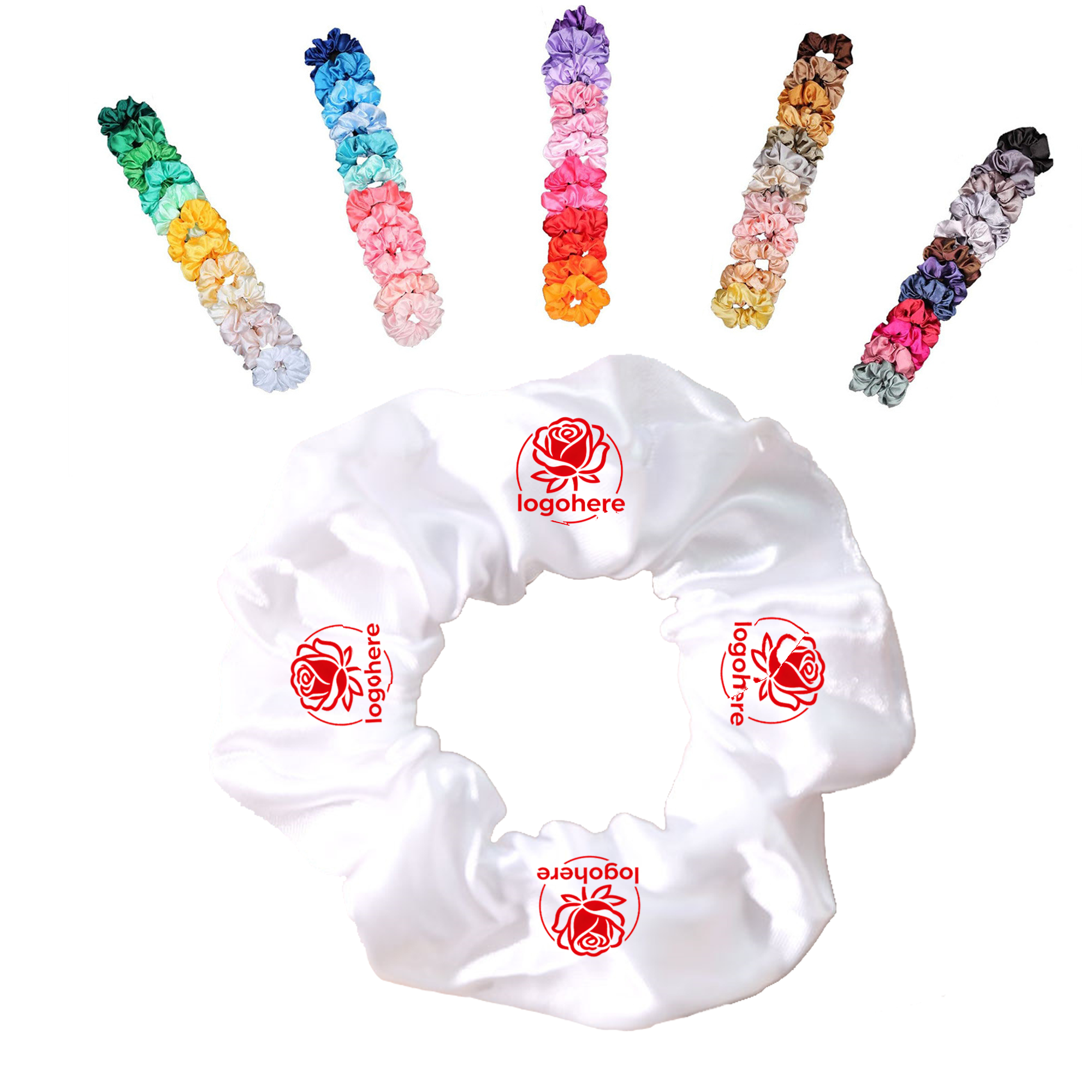 Slip Resistant Satin Ponytail Holder Elastic 2