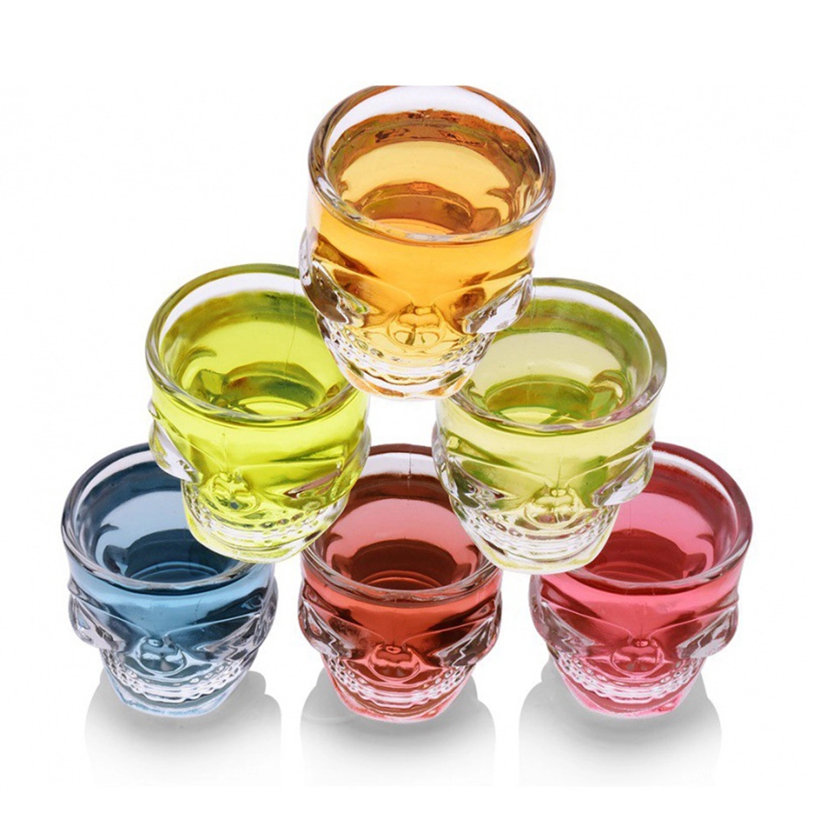 Circleware Skull Face Heavy Base Whiskey Glasses - 60ml 4