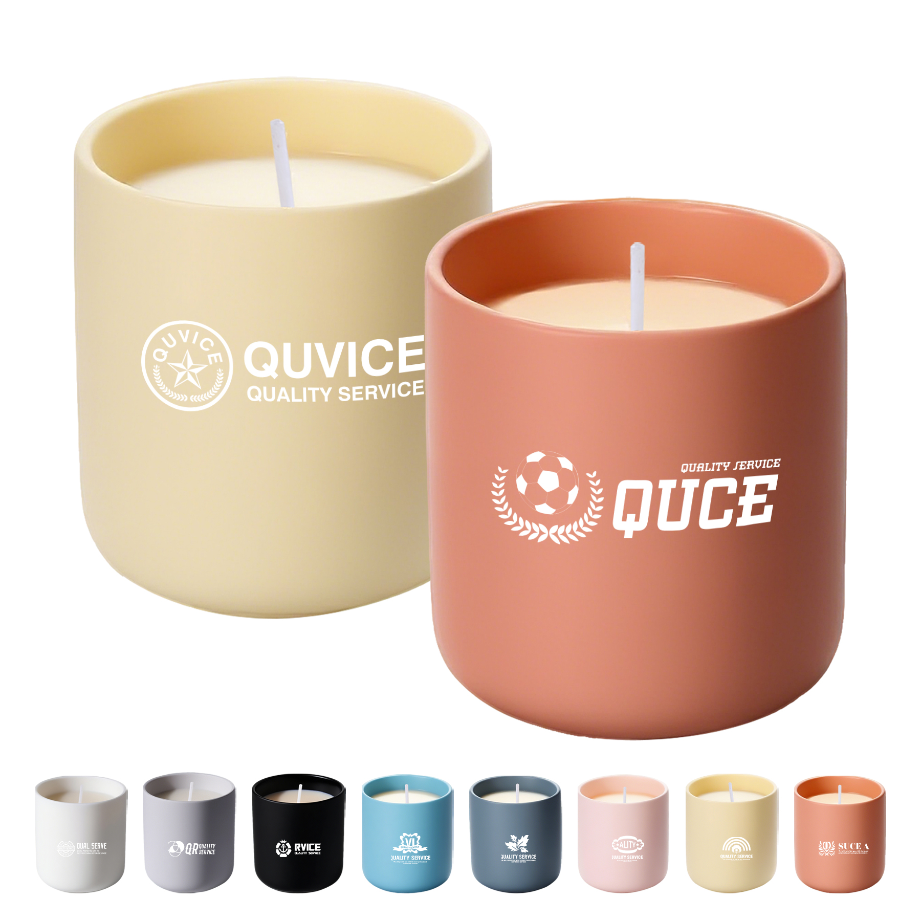 12OZ Natural Soy Wax Scented Candle Set With Ceramic Jar 1