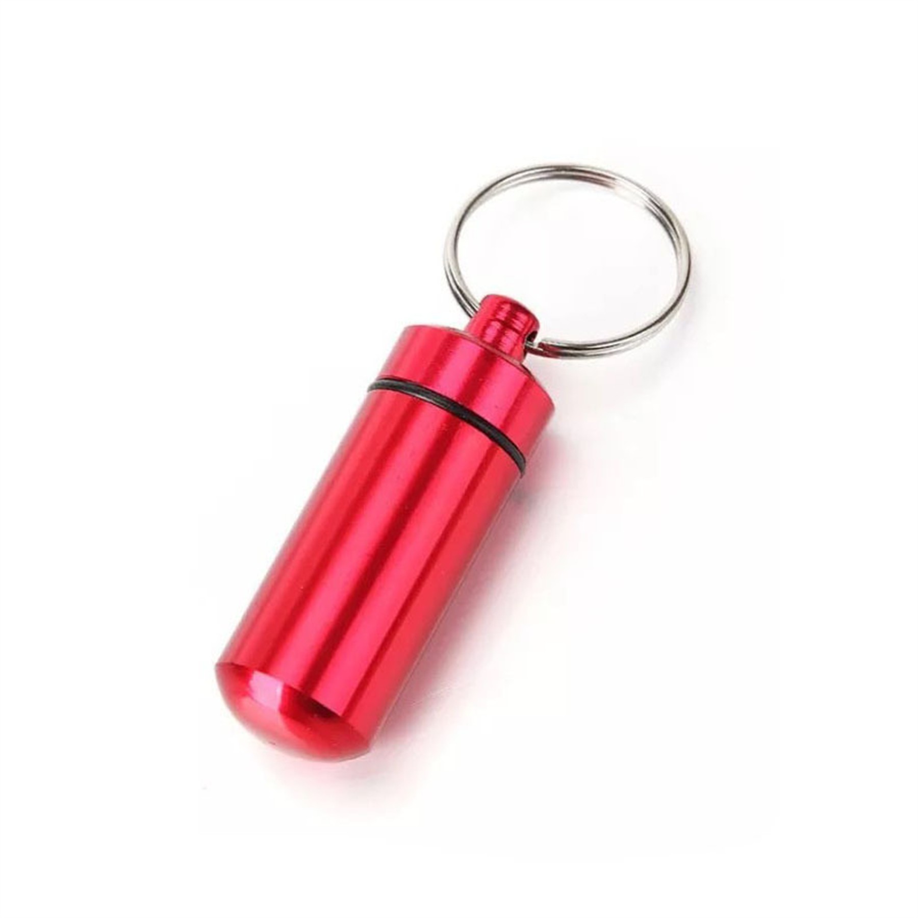 Waterproof Aluminum Pill Box Case With Keychain 7