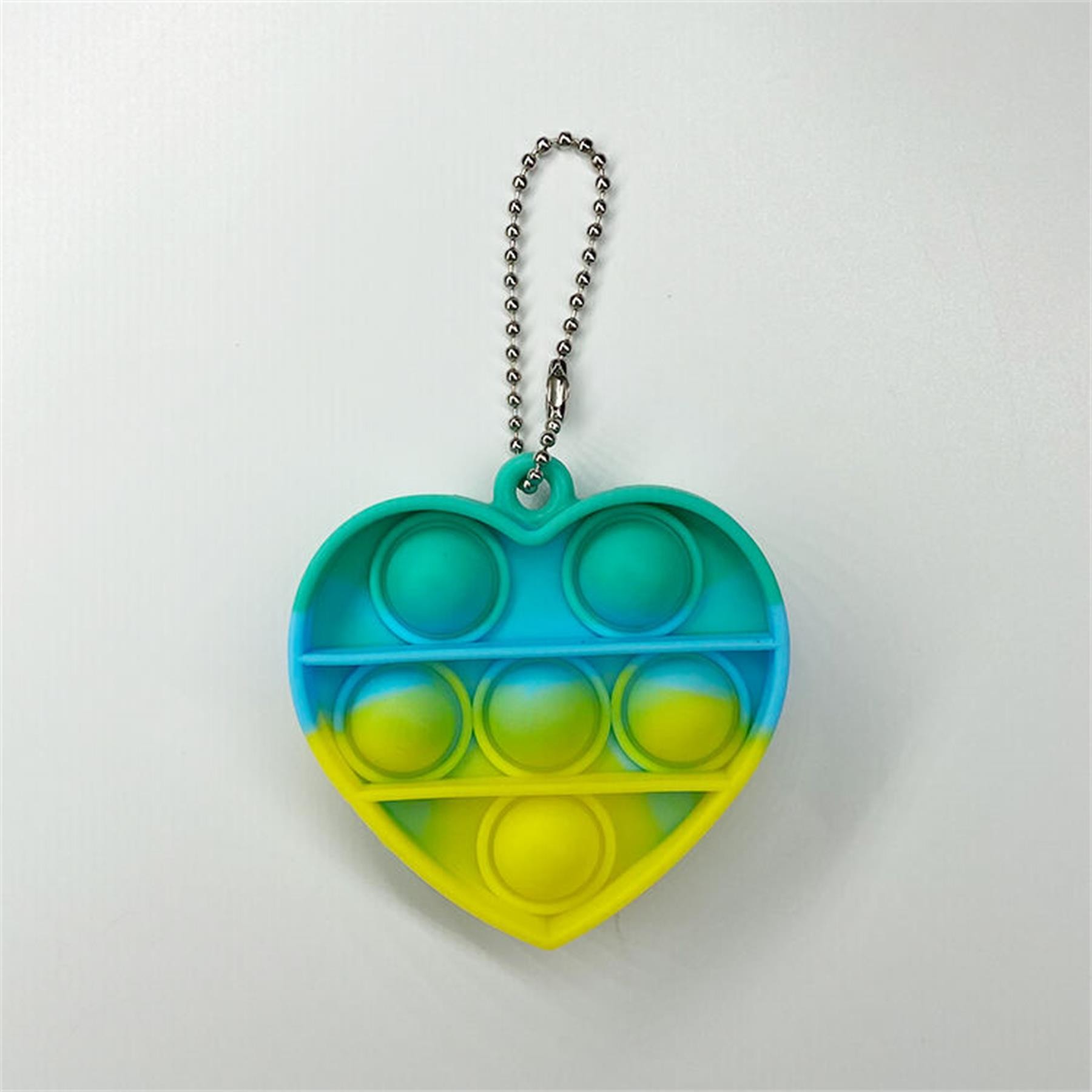Heart-shaped Bubble Sensory Fidget Toy Keychain 1