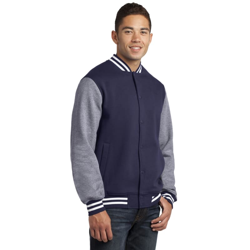 Sport-Tek Fleece Letterman Jacket. 9