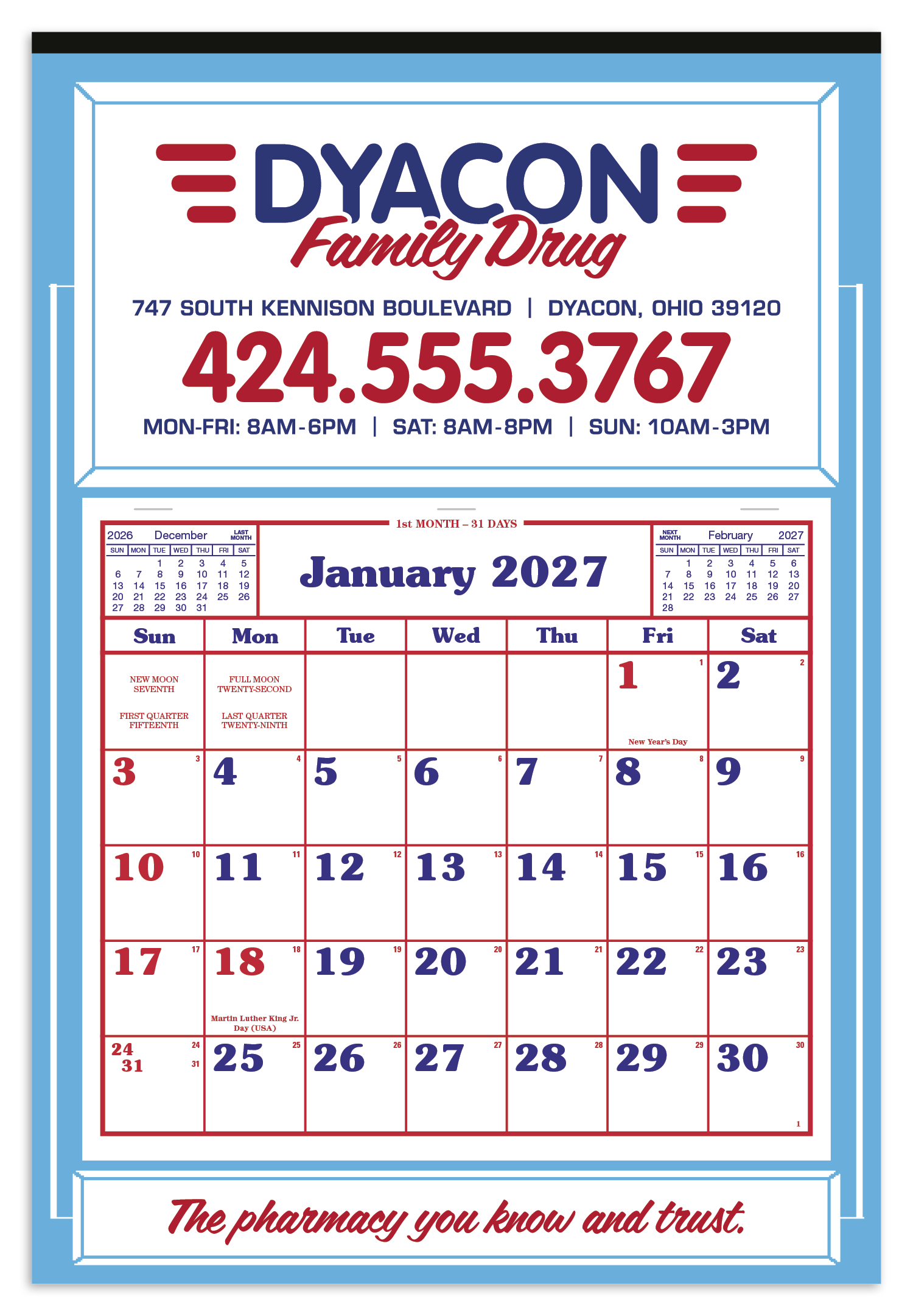 Skinner & Kennedy® Apron Calendar 27