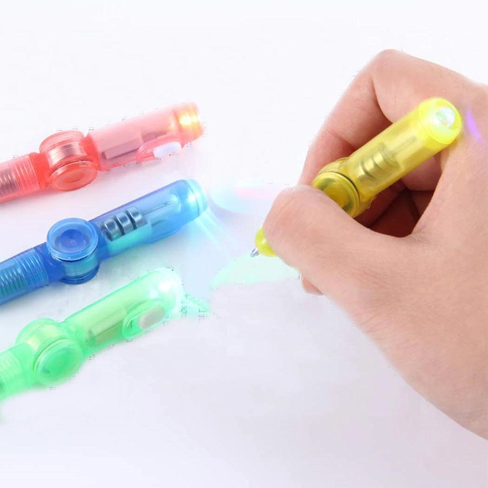 3-In-1 Functiona Led Light Fidget Ballpoint Pen 4