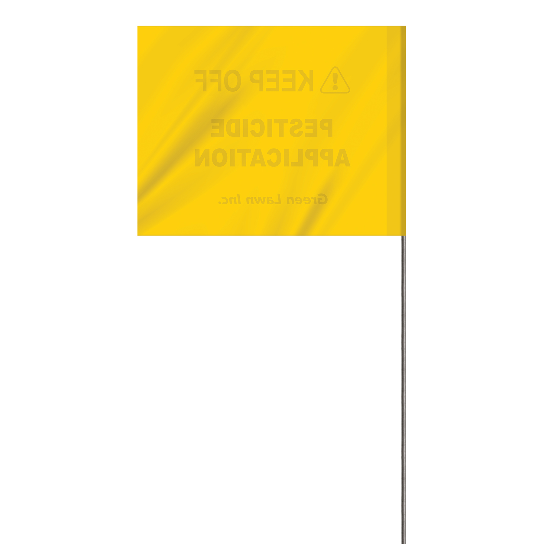 1-Color 4" x 5" Custom Vinyl Marking Flag with 15" Wire 29