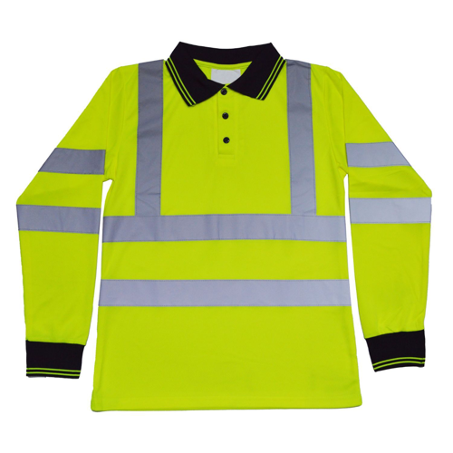 VISIPRO Long Sleeve Reflective Safety Polo with Bands, 6