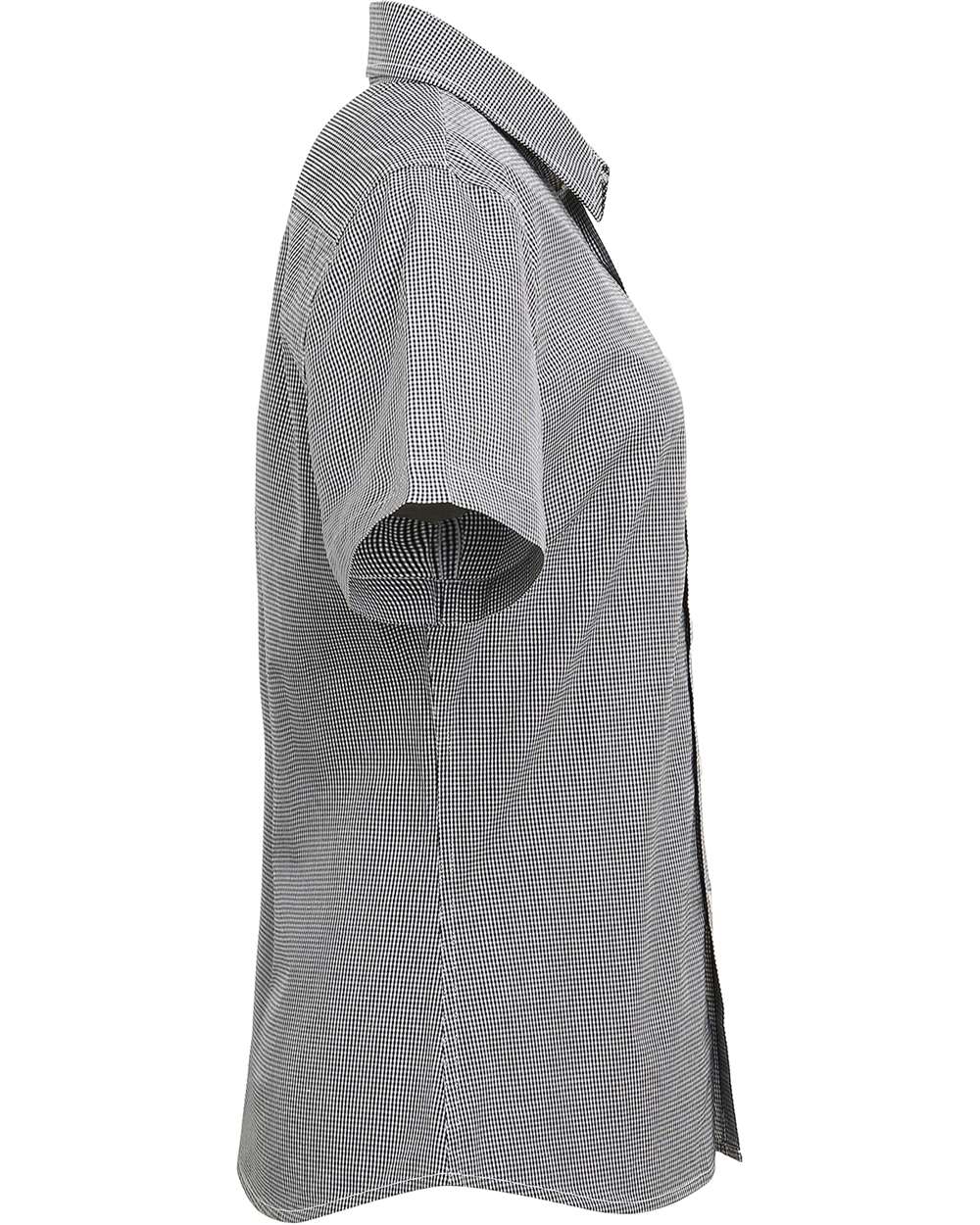 Women's Microcheck Gingham Short Sleeve Cotton Dress Shirt - RP321 6