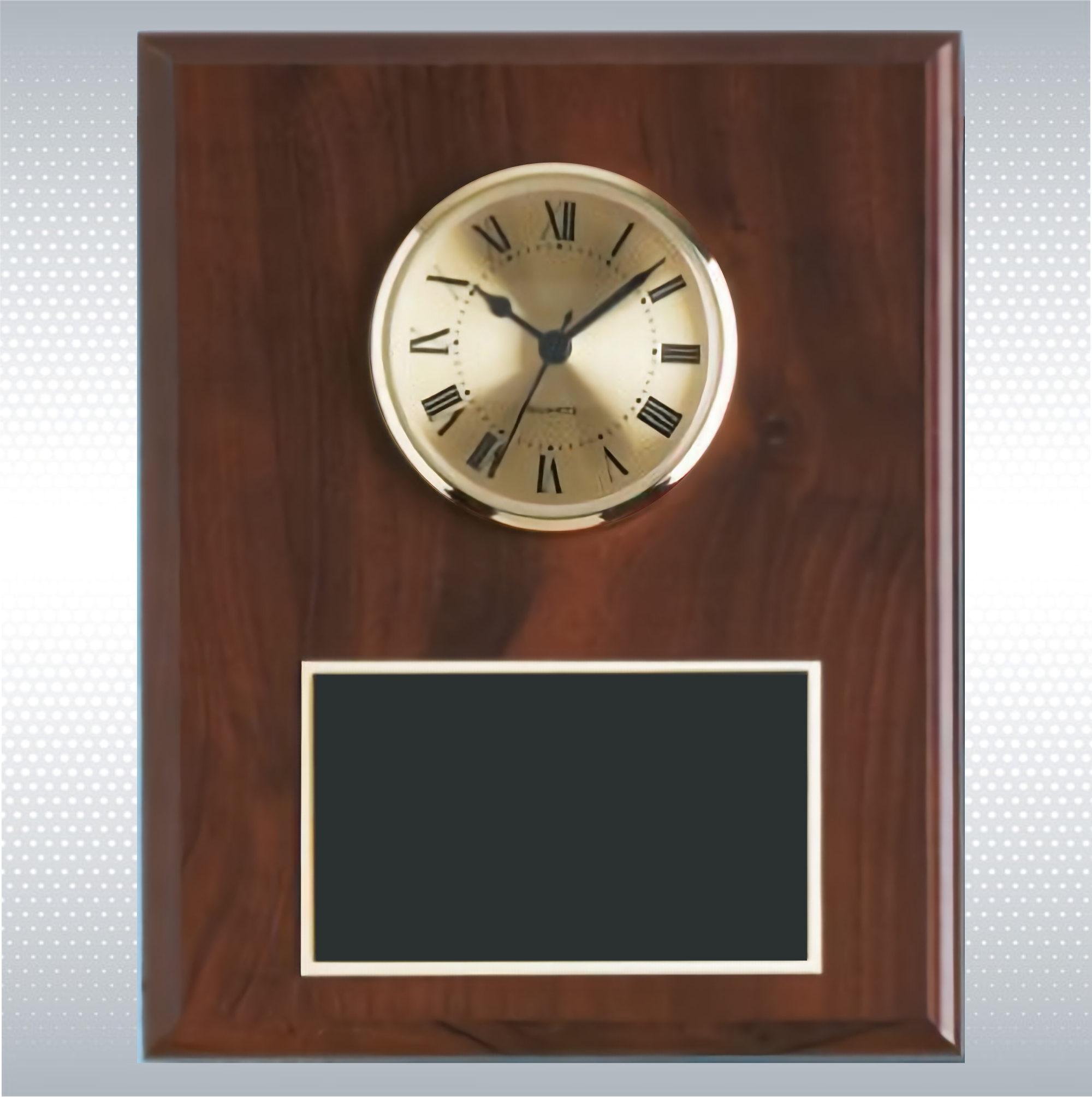 Cherry Solid Wood Plaque W/ Clock (8" X 10") 4