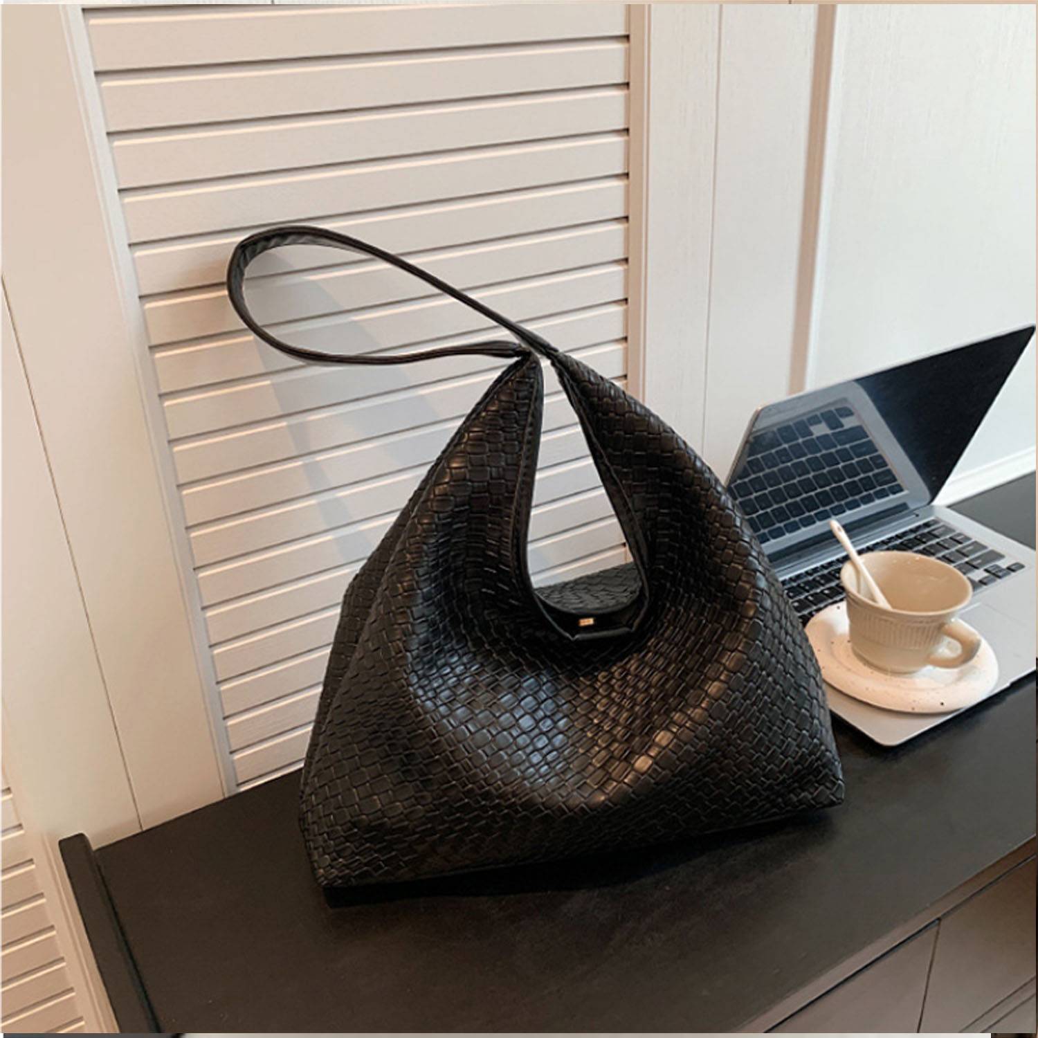 PU Leather Tote Bag, custom tote bag with logo imprint 3