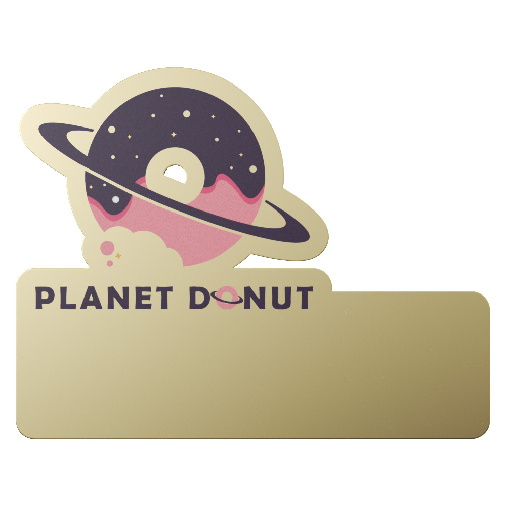 Texture Tone® Custom Shaped Name Badge (Extra Large)