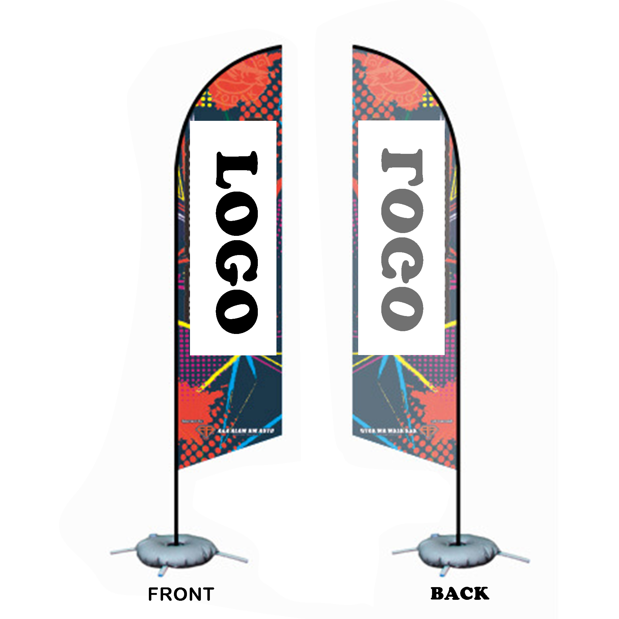 MOQ 5 Feather Flags for Promotions 2