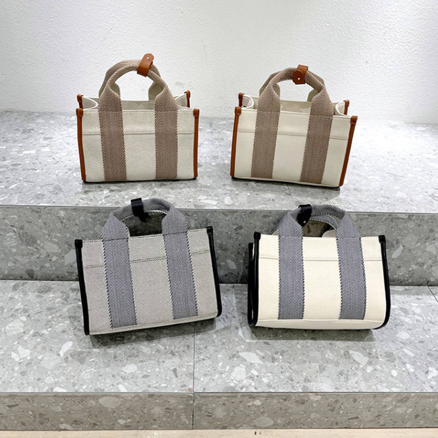 Spacious Waterproof Canvas Tote Bag w/ Detachable Straps 5
