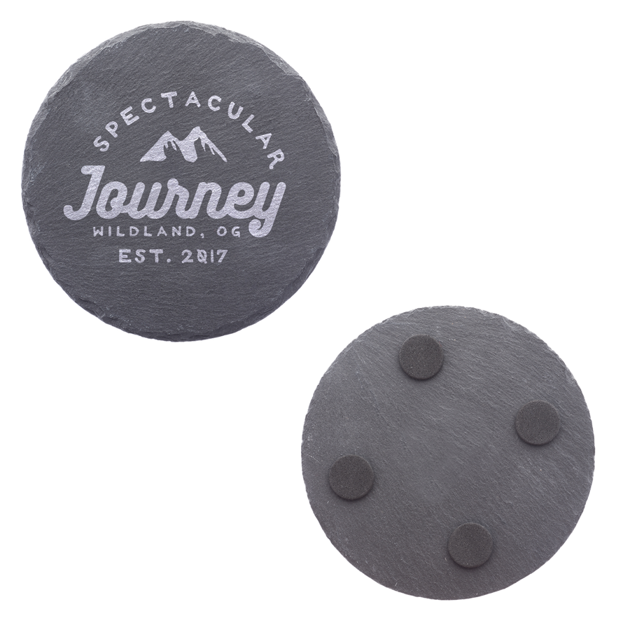 Round Slate Coasters 4